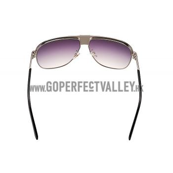 Cartier C Decor Purple Lenses Silver Frame Sunglasses 308287