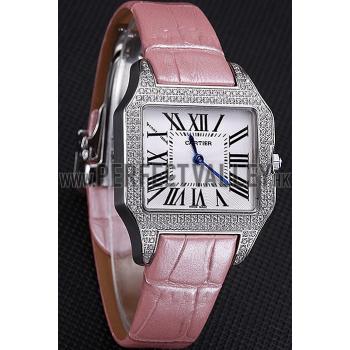 Cartier Santos 100 Diamond Silver Bezel 621910