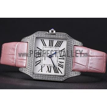 Cartier Santos 100 Diamond Silver Bezel 621910