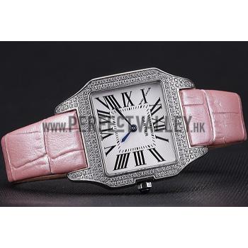 Cartier Santos 100 Diamond Silver Bezel 621910