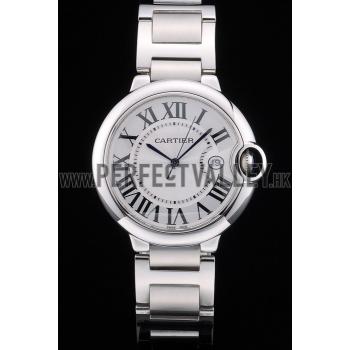 Cartier Ballon Bleu 42mm White Dial Stainless Steel Case And Bracelet Replica