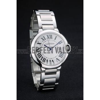 Cartier Ballon Bleu 42mm White Dial Stainless Steel Case And Bracelet Replica