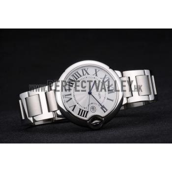 Cartier Ballon Bleu 42mm White Dial Stainless Steel Case And Bracelet Replica