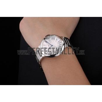 Cartier Ballon Bleu 42mm White Dial Stainless Steel Case And Bracelet Replica