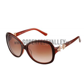 Cartier Golden Finish Logo Detail Brown Frame Sunglasses 308270