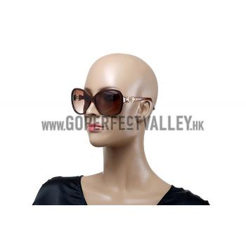 Cartier Golden Finish Logo Detail Brown Frame Sunglasses 308270