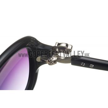 Cartier Silver Finish Panthere Black Frame Sunglasses 308264 Replica