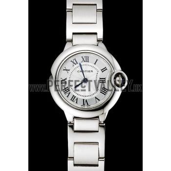 Cartier Ballon Bleu 30mm White Dial Stainless Steel Case And Bracelet