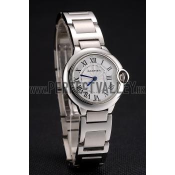 Cartier Ballon Bleu 30mm White Dial Stainless Steel Case And Bracelet