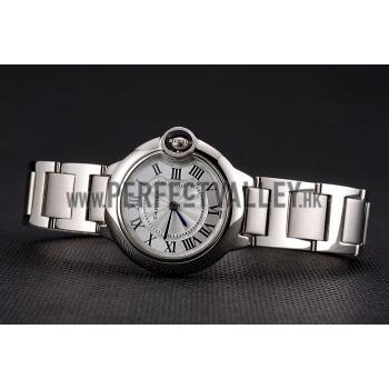 Cartier Ballon Bleu 30mm White Dial Stainless Steel Case And Bracelet