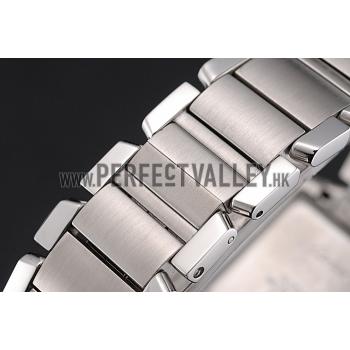 Swiss Cartier Tank Francaise Steel Case White Dial Roman Numerals Stainless Steel Bracelet  622649