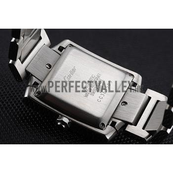 Swiss Cartier Tank Francaise Steel Case White Dial Roman Numerals Stainless Steel Bracelet  622649