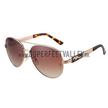 Cheap Cartier Panthere Aviator Gold Frame Brown Lense Sunglasses 308128