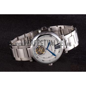 Cartier Ballon Bleu Flying Tourbillon Silver Stainelss Steel Strap  621452 Replica