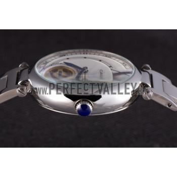 Cartier Ballon Bleu Flying Tourbillon Silver Stainelss Steel Strap  621452 Replica