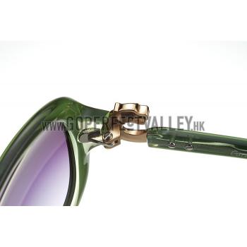 Cheap Cartier Golden Finish Panthere Detail Black And Green Frame Sunglasses 308265