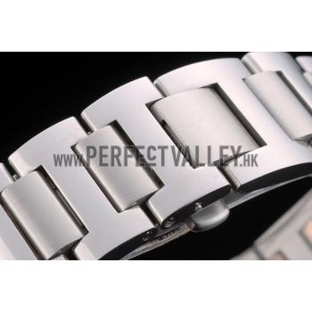 Cartier Ballon Bleu 38mm White Dial Stainless Steel Case Two Tone Rose Gold Bracelet Replica