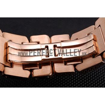 Cartier Tank MC Black Dial Rose Gold Case And Bracelet  622703 Replica