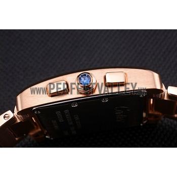 Cartier Tank MC Black Dial Rose Gold Case And Bracelet  622703 Replica