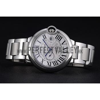 Swiss Cartier Ballon Bleu White Dial Stainless Steel Case Steel Bracelet  622672