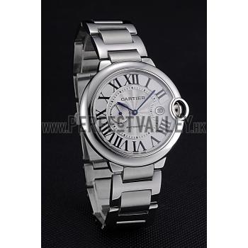 Swiss Cartier Ballon Bleu White Dial Stainless Steel Case Steel Bracelet  622672