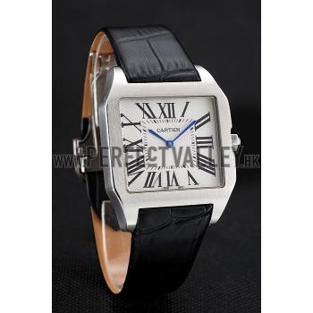 Cartier Santos 100 Polished Stainless Steel Bezel 621931 Replica