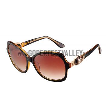 Cartier Double C Decor Black And Brown Sunglasses  308253