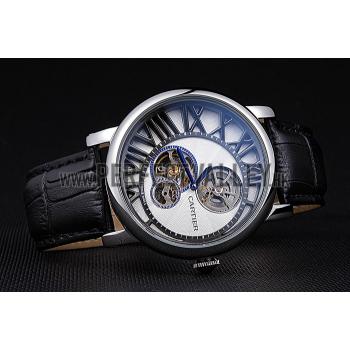 Cartier Rotonde Reversed Tourbillon White Dial 621947