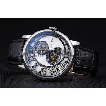 Cartier Rotonde Reversed Tourbillon White Dial 621947