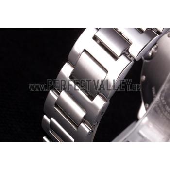 Cartier Ballon Bleu 42mm White Dial Diamonds Stainless Steel Case And Bracelet