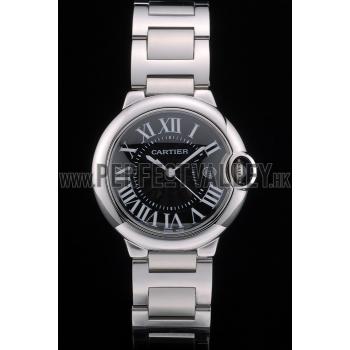 Cartier Ballon Bleu 38mm Black Dial Stainless Steel Case And Bracelet