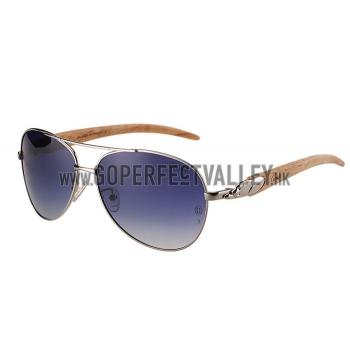 Cartier Panthere Detail Silver Frame Grey Lenses Sunglasses 308133 Replica