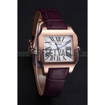 Cheap Cartier Santos 100 Polished Rose Gold Bezel 621921