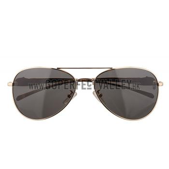 Cartier Panthere Aviator Gold Frame Light Grey Lenses Sunglasses 308186