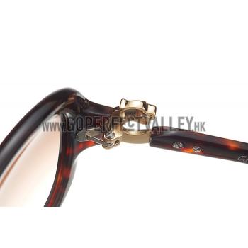 Cartier Golden Finish Panthere Detail Light Tortoiseshell Frame Sunglasses 308267 Replica