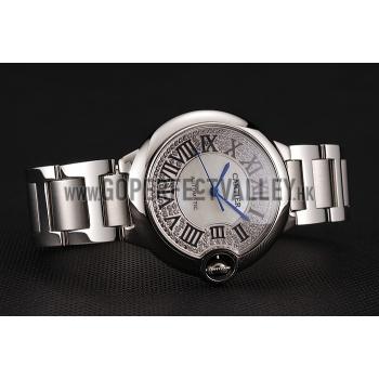 Swiss Cartier Ballon Bleu 40 MM Diamond Dial Staineless Steel Bracelet 1453893