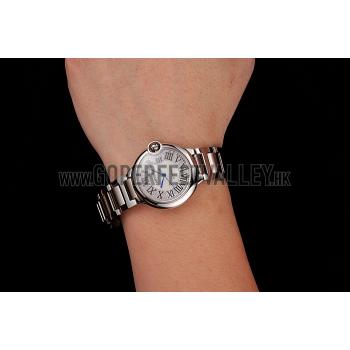 Swiss Cartier Ballon Bleu 40 MM Diamond Dial Staineless Steel Bracelet 1453893