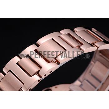 Swiss Cartier Ballon Bleu de Cartier Pink Diamond Dial Gold Bracelet  622556