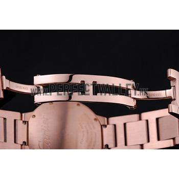 Swiss Cartier Ballon Bleu de Cartier Pink Diamond Dial Gold Bracelet  622556