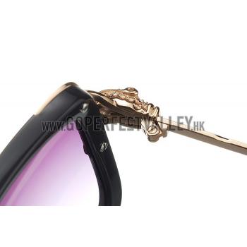 Cartier Panthere Diamond Detail Black Frame Red Temples Sunglasses 308290