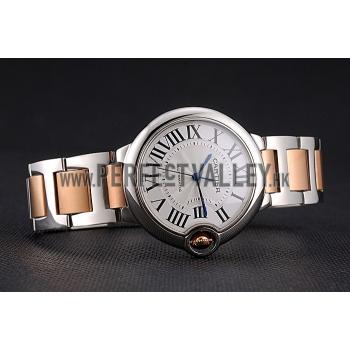 Swiss Cartier Ballon Bleu 36mm Silver Dial Stainless Steel Case Two Tone Rose Gold Bracelet  622876