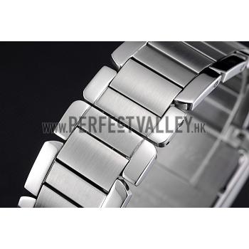 Cartier Tank MC White Dial Stainless Steel Case And Bracelet  622697 Replica