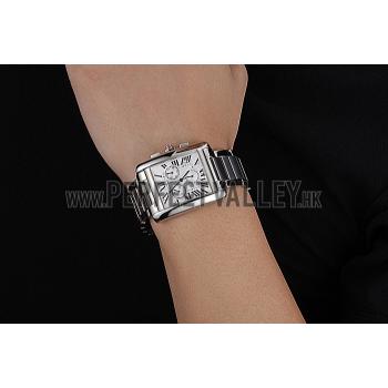 Cartier Tank MC White Dial Stainless Steel Case And Bracelet  622697 Replica