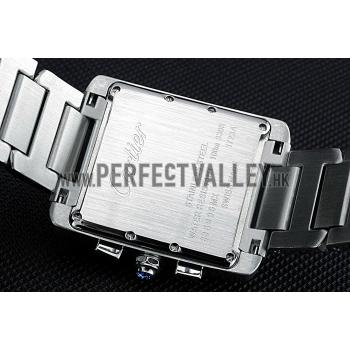 Cartier Tank MC Blue Dial Stainless Steel Case Two Tone Bracelet  622700