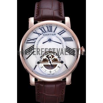 Cartier Rotonde Flying Tourbillon White Dial 621940