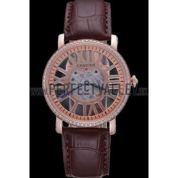 Cartier Rotonde Skeleton Flying Tourbillon Brown 621961