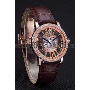 Cartier Rotonde Skeleton Flying Tourbillon Brown 621961