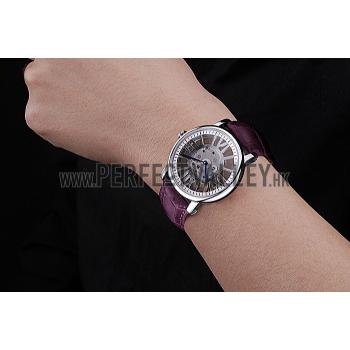 Replica Cartier Rotonde Skeleton Flying Tourbillon Purple 621971