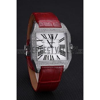 Cartier Santos 100 Diamond Silver Bezel 621928