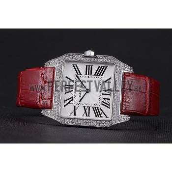 Cartier Santos 100 Diamond Silver Bezel 621928